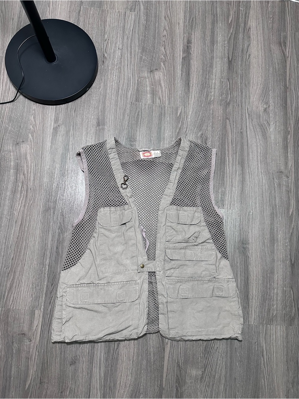 Vintage Banana Republic Vest Mens L Utility Photographer Safari 80s